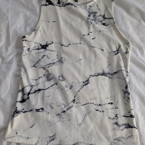 Marble Print Sleeveless Top